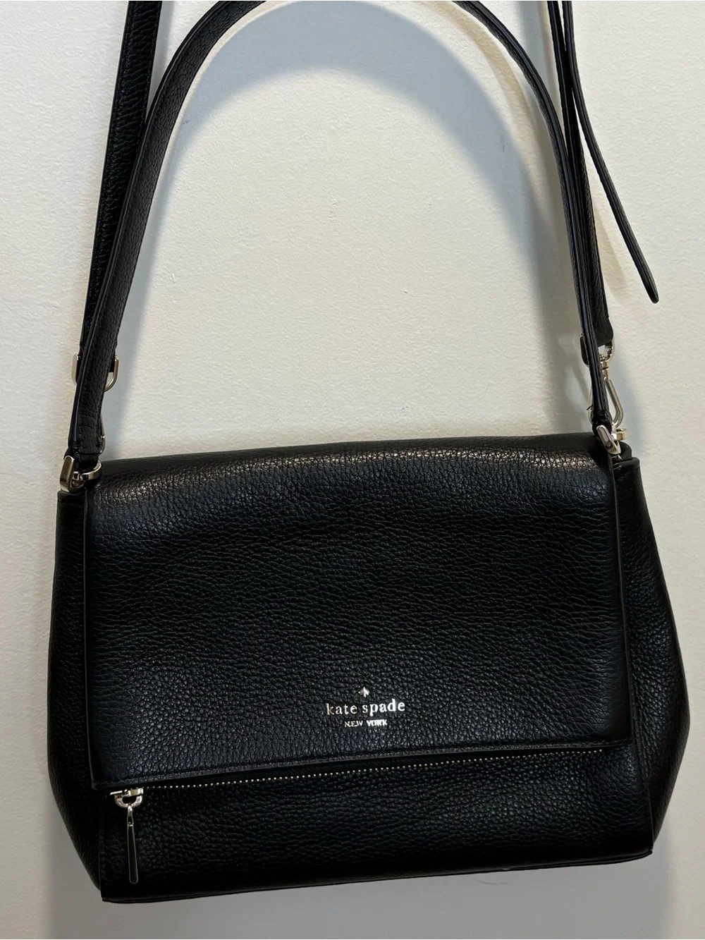Kate Spade New York Leila Pebbled Leather Medium Flap Shoulder Bag - Picture 1 of 9